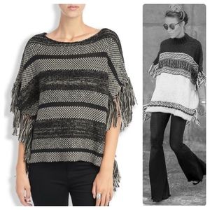 •LUCKY BRAND• Festival Fringe Poncho Sweater